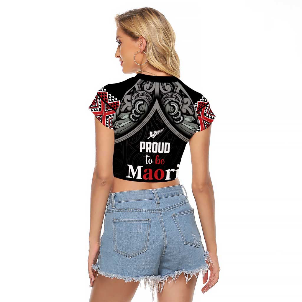 Aotearoa Toitu Te Tiriti Waitangi Raglan Cropped T Shirt Proud To Be Maori LT01 - Polynesian Pride