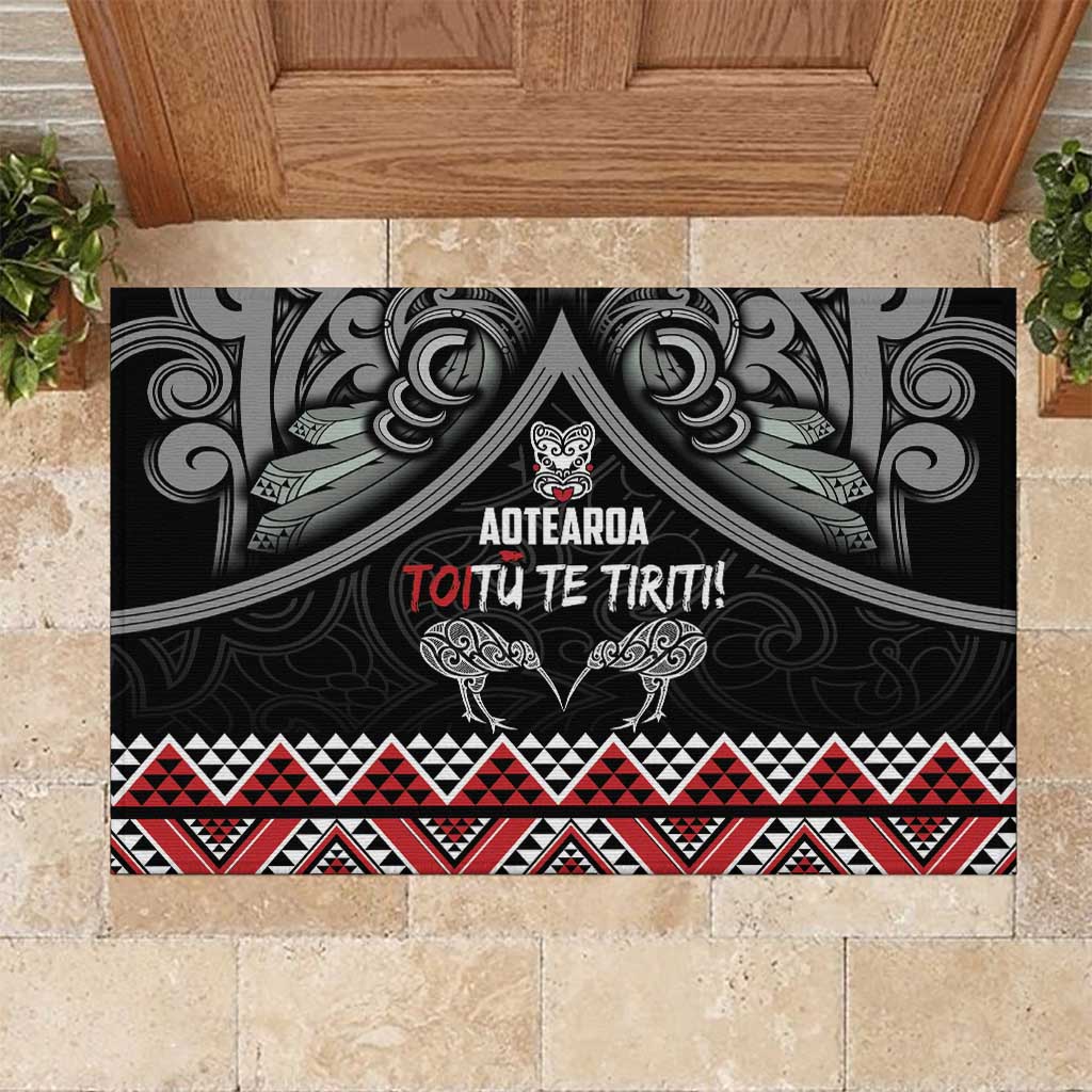 Aotearoa Toitu Te Tiriti Waitangi Rubber Doormat Proud To Be Maori