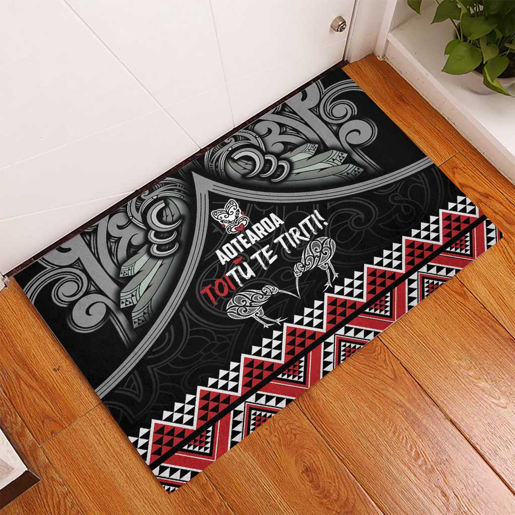Aotearoa Toitu Te Tiriti Waitangi Rubber Doormat Proud To Be Maori LT01 - Polynesian Pride