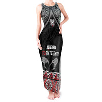 Aotearoa Toitu Te Tiriti Waitangi Tank Maxi Dress Proud To Be Maori LT01 Women Black - Polynesian Pride