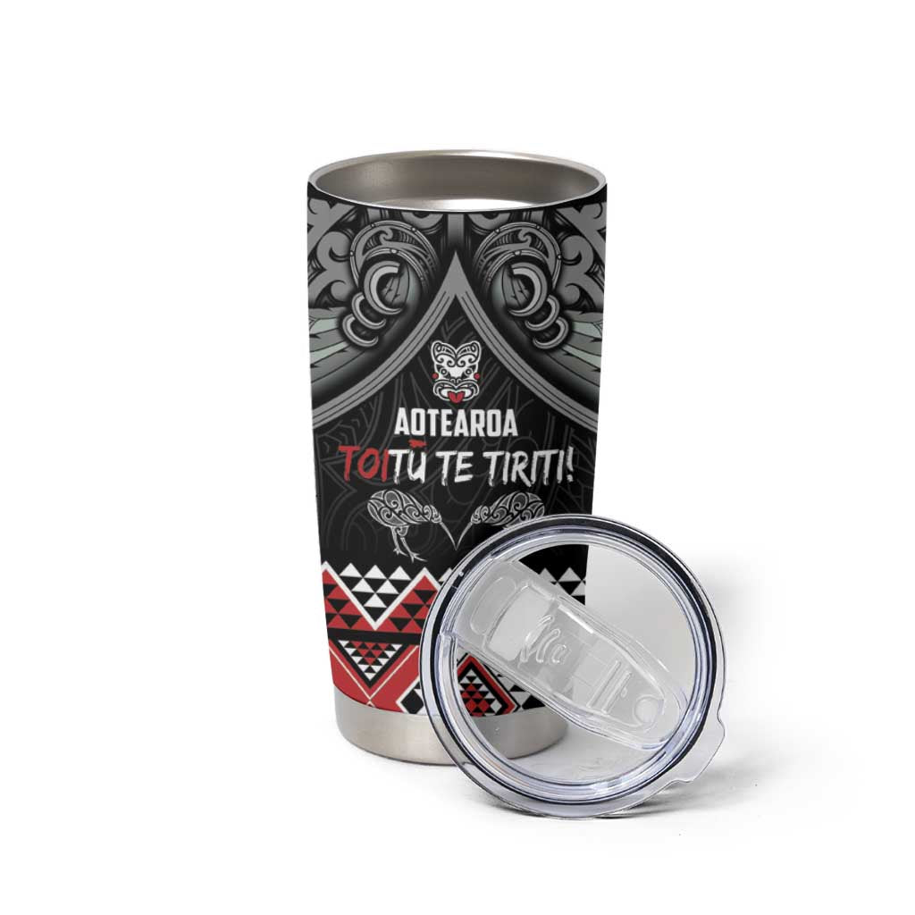 Aotearoa Toitu Te Tiriti Waitangi Tumbler Cup Proud To Be Maori LT01 - Polynesian Pride