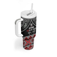 Aotearoa Toitu Te Tiriti Waitangi Tumbler With Handle Proud To Be Maori LT01 - Polynesian Pride