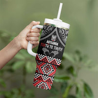 Aotearoa Toitu Te Tiriti Waitangi Tumbler With Handle Proud To Be Maori LT01 - Polynesian Pride