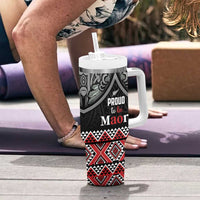 Aotearoa Toitu Te Tiriti Waitangi Tumbler With Handle Proud To Be Maori LT01 - Polynesian Pride