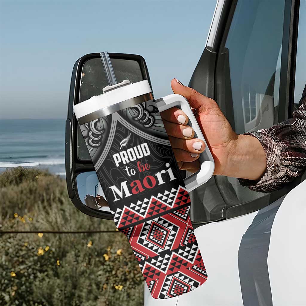 Aotearoa Toitu Te Tiriti Waitangi Tumbler With Handle Proud To Be Maori LT01 - Polynesian Pride