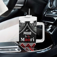 Aotearoa Toitu Te Tiriti Waitangi Tumbler With Handle Proud To Be Maori LT01 - Polynesian Pride
