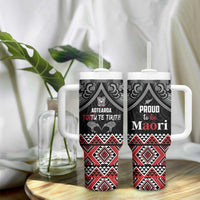 Aotearoa Toitu Te Tiriti Waitangi Tumbler With Handle Proud To Be Maori LT01 - Polynesian Pride