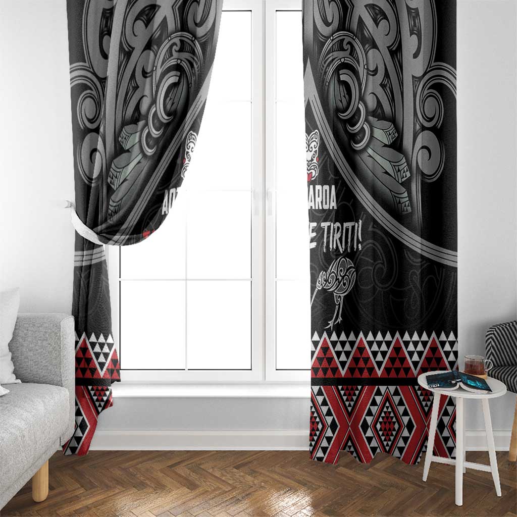 Aotearoa Toitu Te Tiriti Waitangi Window Curtain Proud To Be Maori LT01 - Polynesian Pride