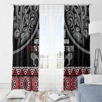 Aotearoa Toitu Te Tiriti Waitangi Window Curtain Proud To Be Maori LT01 - Polynesian Pride