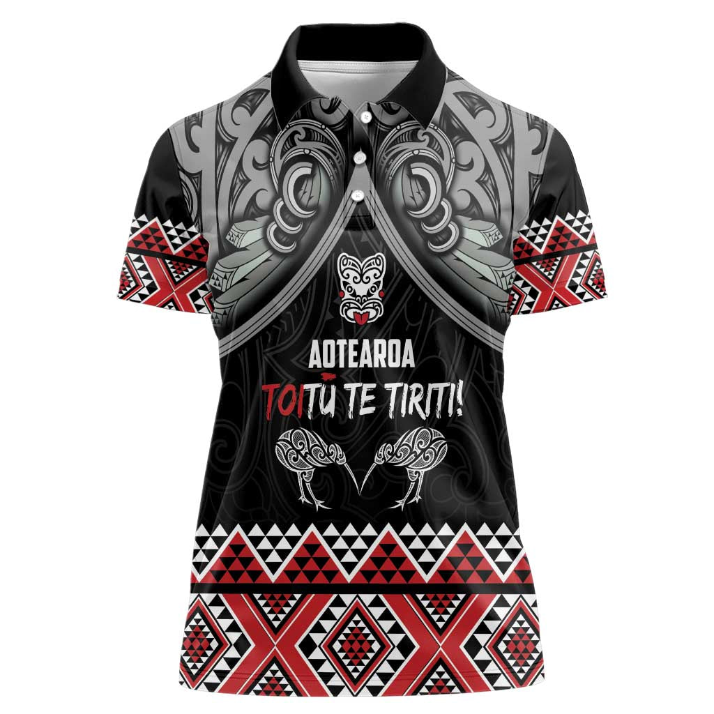 Aotearoa Toitu Te Tiriti Waitangi Women Polo Shirt Proud To Be Maori