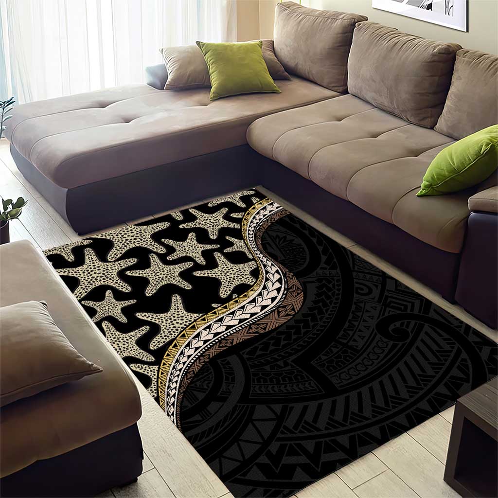 Beige Polynesian Starfish Unique Pattern Area Rug LT01 - Polynesian Pride