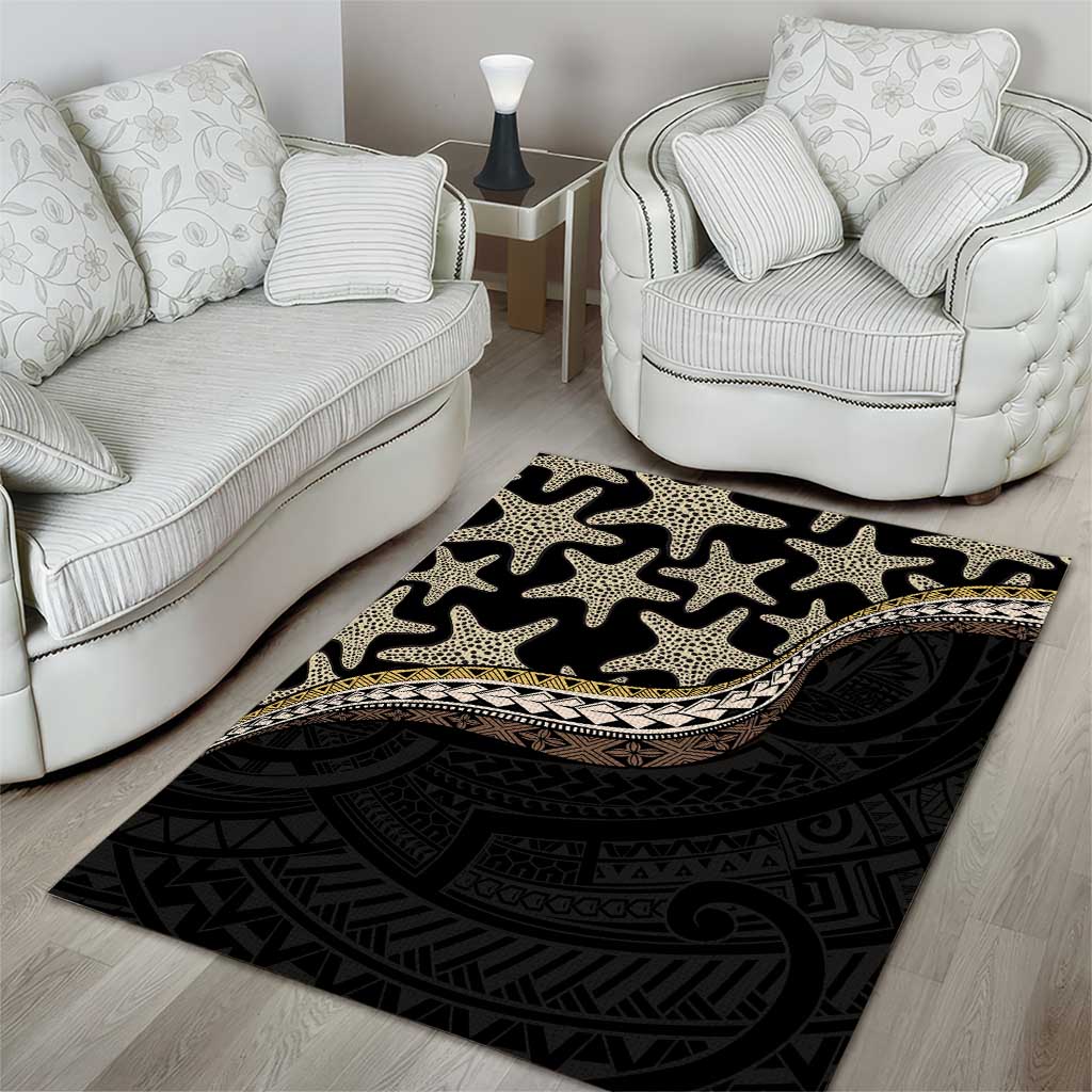 Beige Polynesian Starfish Unique Pattern Area Rug LT01 - Polynesian Pride