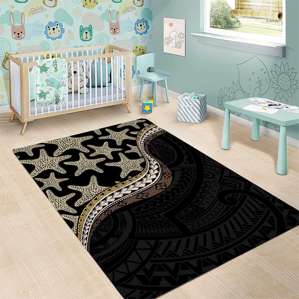 Beige Polynesian Starfish Unique Pattern Area Rug LT01 - Polynesian Pride