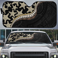Beige Polynesian Starfish Unique Pattern Auto Sun Shade LT01 Beige - Polynesian Pride