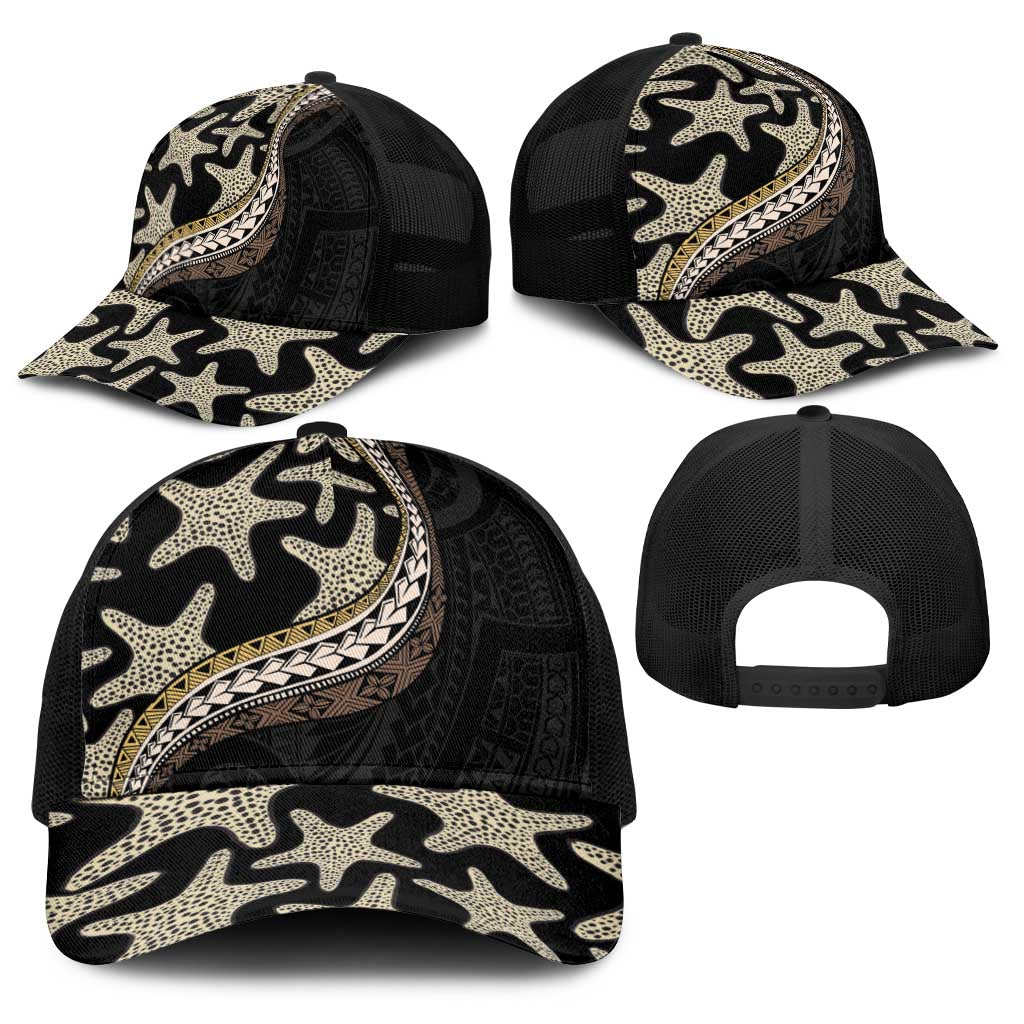 Beige Polynesian Starfish Unique Pattern Baseball Net Cap LT01 - Polynesian Pride