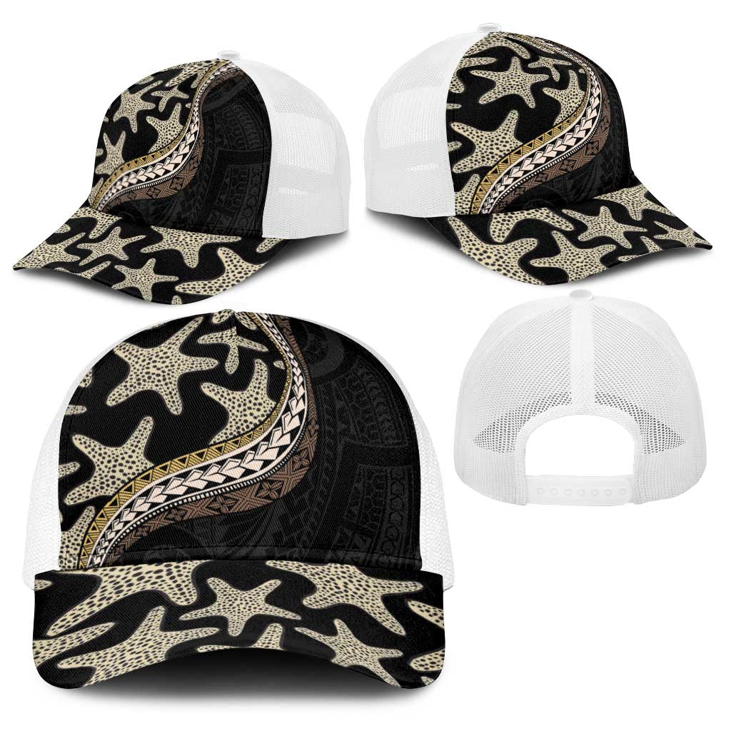 Beige Polynesian Starfish Unique Pattern Baseball Net Cap LT01 - Polynesian Pride