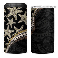 Beige Polynesian Starfish Unique Pattern 4 in 1 Can Cooler Tumbler LT01 One Size: 16 oz Beige - Polynesian Pride