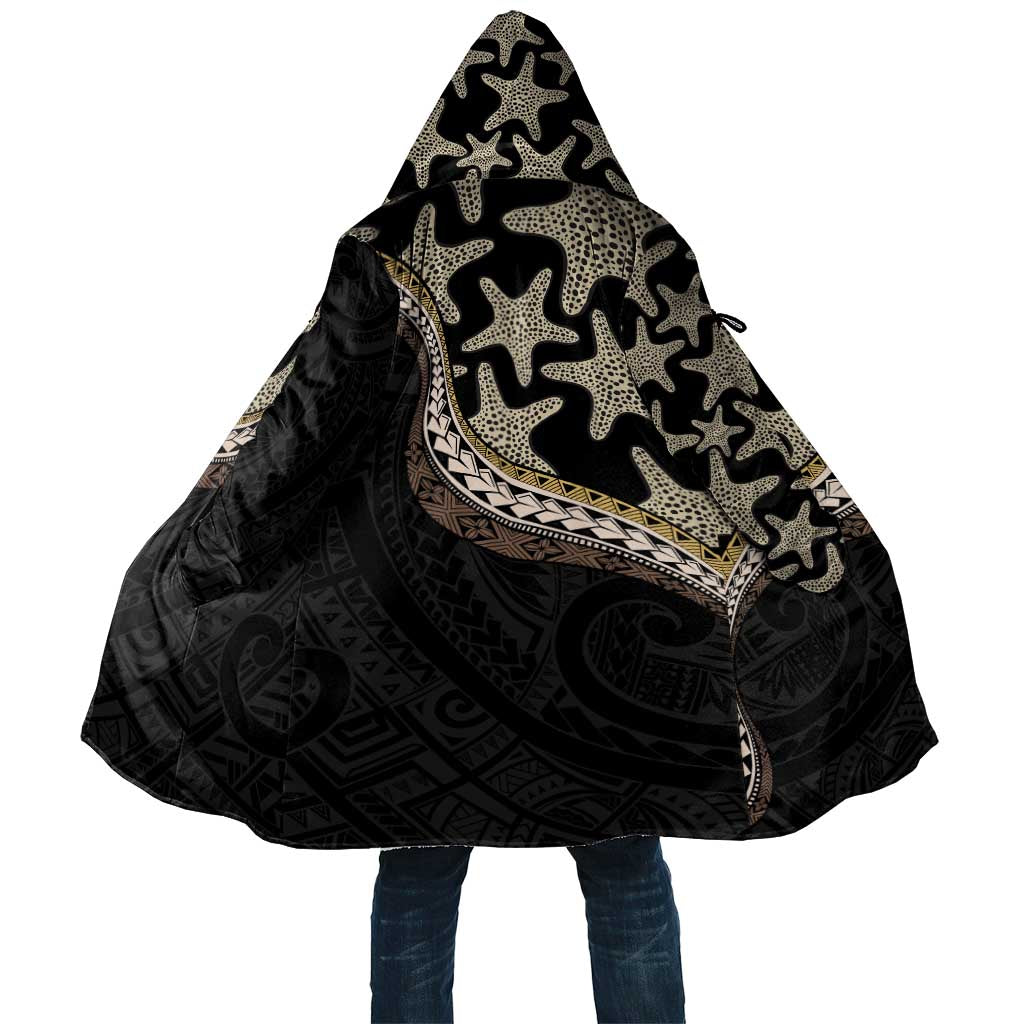 Beige Polynesian Starfish Unique Pattern Cloak LT01 Unisex Beige - Polynesian Pride
