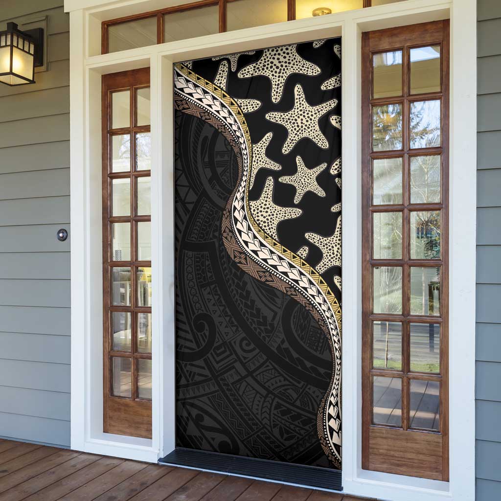 Beige Polynesian Starfish Unique Pattern Door Cover LT01 - Polynesian Pride