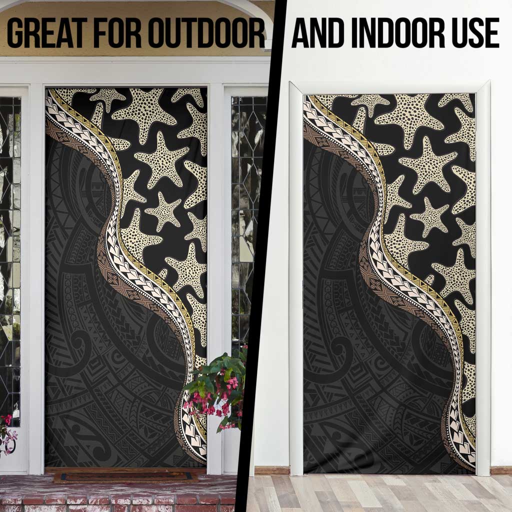 Beige Polynesian Starfish Unique Pattern Door Cover LT01 - Polynesian Pride