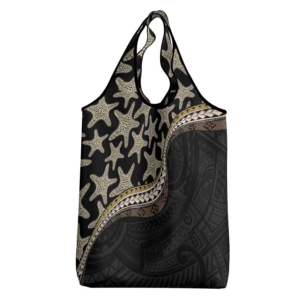 Beige Polynesian Starfish Unique Pattern Grocery Bag LT01 - Polynesian Pride