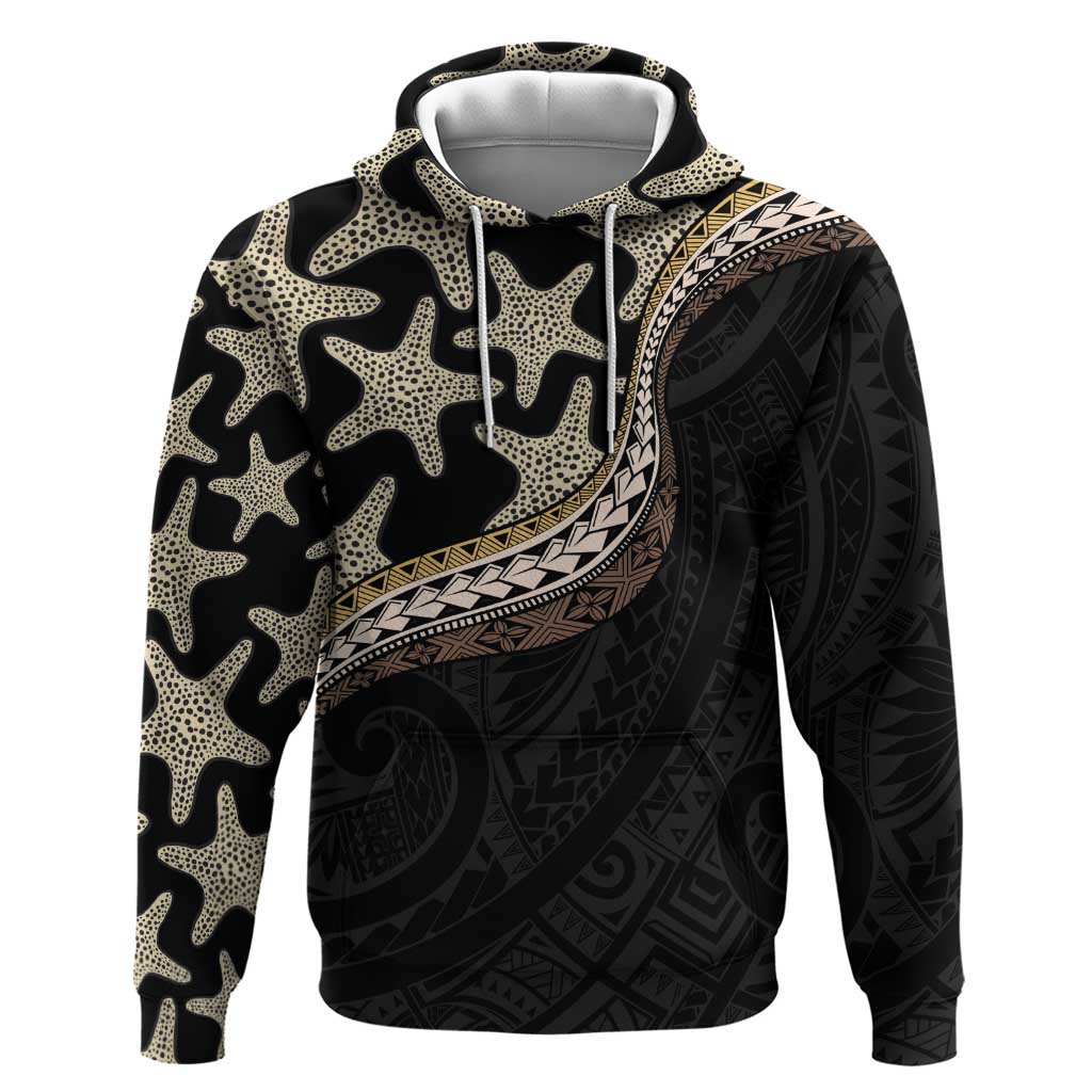 Beige Polynesian Starfish Unique Pattern Hoodie LT01 Pullover Hoodie Beige - Polynesian Pride