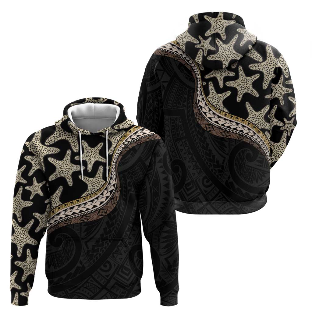 Beige Polynesian Starfish Unique Pattern Hoodie LT01 - Polynesian Pride