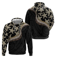 Beige Polynesian Starfish Unique Pattern Hoodie LT01 - Polynesian Pride