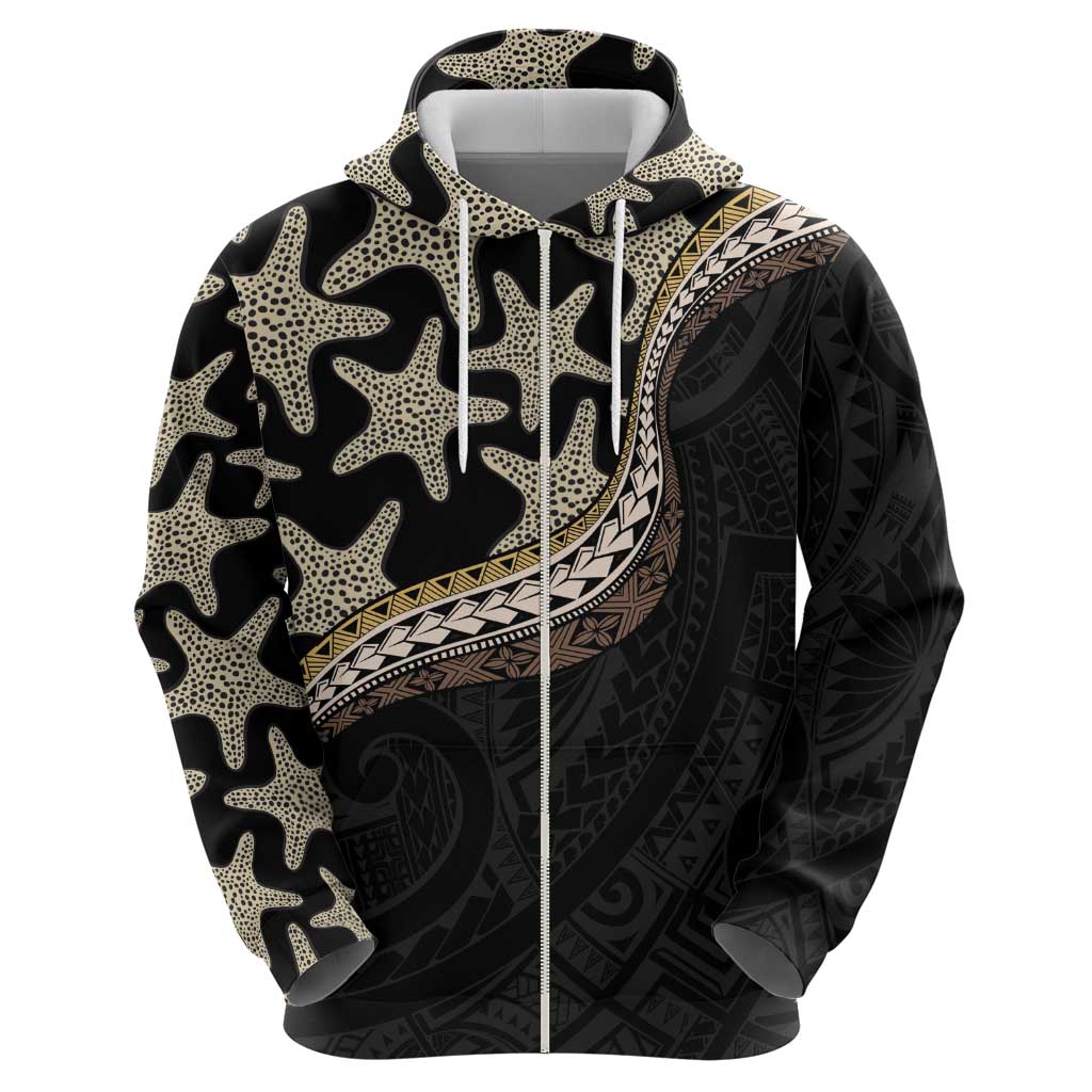 Beige Polynesian Starfish Unique Pattern Hoodie LT01 - Polynesian Pride