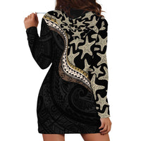 Beige Polynesian Starfish Unique Pattern Hoodie Dress LT01 - Polynesian Pride