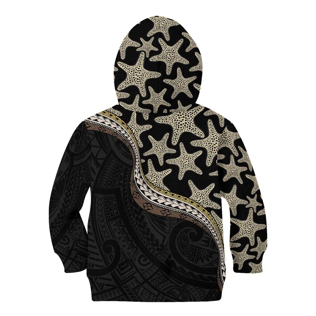 Beige Polynesian Starfish Unique Pattern Kid Hoodie LT01 - Polynesian Pride