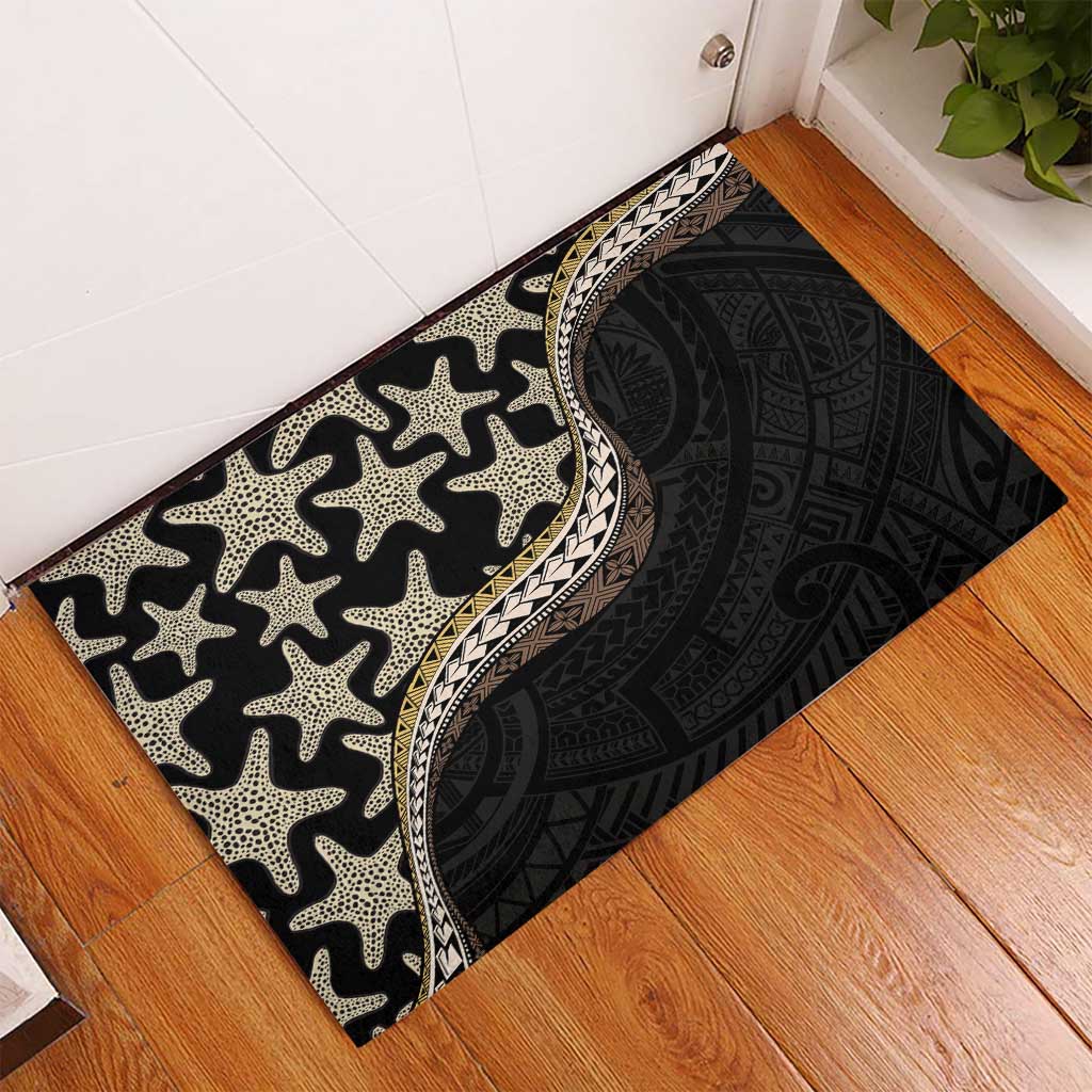Beige Polynesian Starfish Unique Pattern Rubber Doormat LT01 - Polynesian Pride