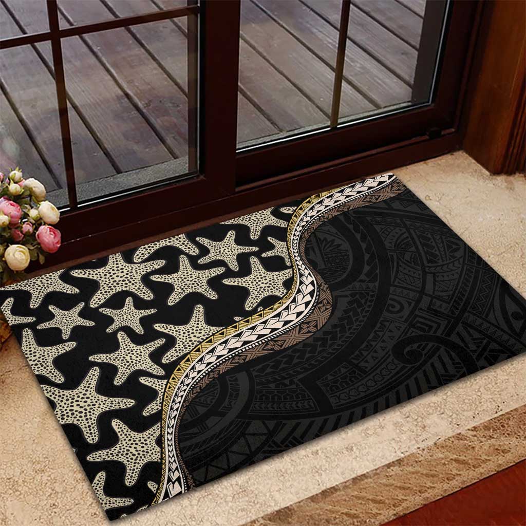Beige Polynesian Starfish Unique Pattern Rubber Doormat LT01 - Polynesian Pride