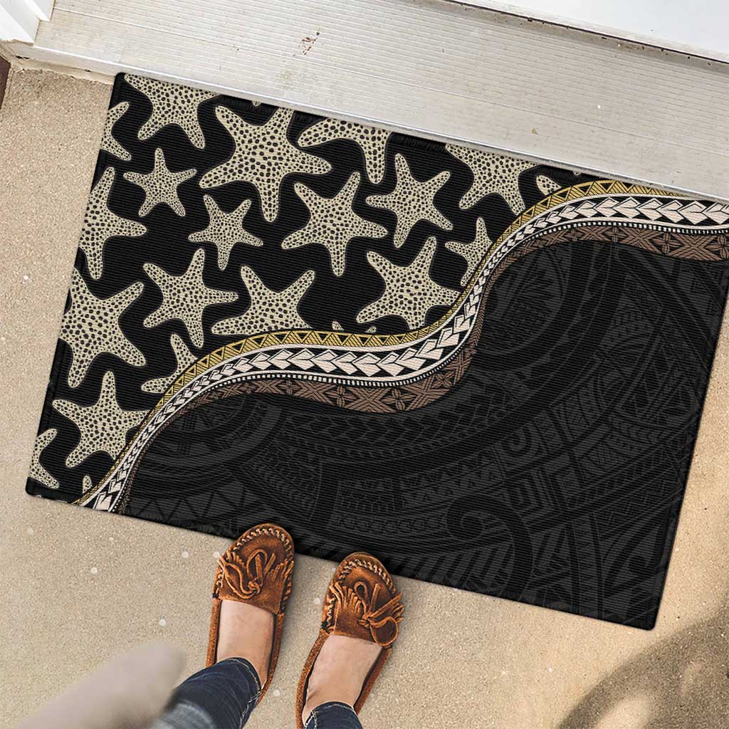 Beige Polynesian Starfish Unique Pattern Rubber Doormat LT01 - Polynesian Pride