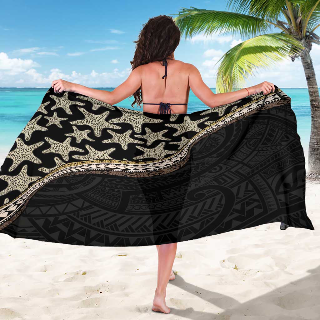 Beige Polynesian Starfish Unique Pattern Sarong LT01 - Polynesian Pride