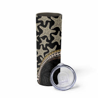 Beige Polynesian Starfish Unique Pattern Skinny Tumbler LT01 - Polynesian Pride