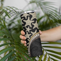 Beige Polynesian Starfish Unique Pattern Skinny Tumbler LT01 - Polynesian Pride