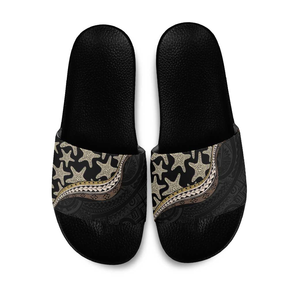 Beige Polynesian Starfish Unique Pattern Slide Sandals LT01 Beige - Polynesian Pride