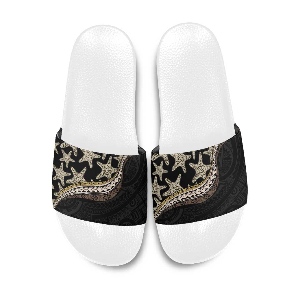 Beige Polynesian Starfish Unique Pattern Slide Sandals LT01 Beige - Polynesian Pride