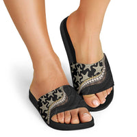 Beige Polynesian Starfish Unique Pattern Slide Sandals LT01 - Polynesian Pride