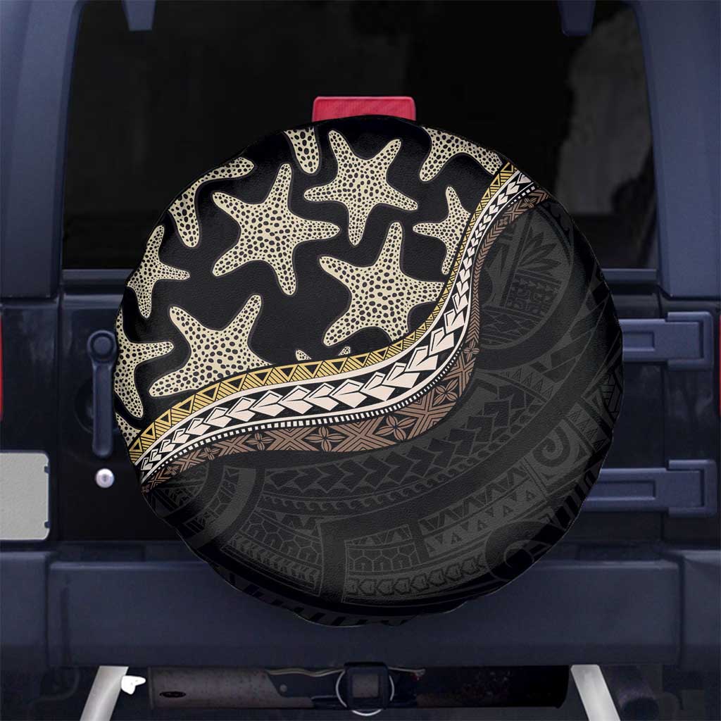Beige Polynesian Starfish Unique Pattern Spare Tire Cover LT01 No hole Beige - Polynesian Pride