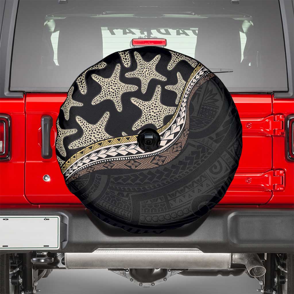 Beige Polynesian Starfish Unique Pattern Spare Tire Cover LT01 - Polynesian Pride