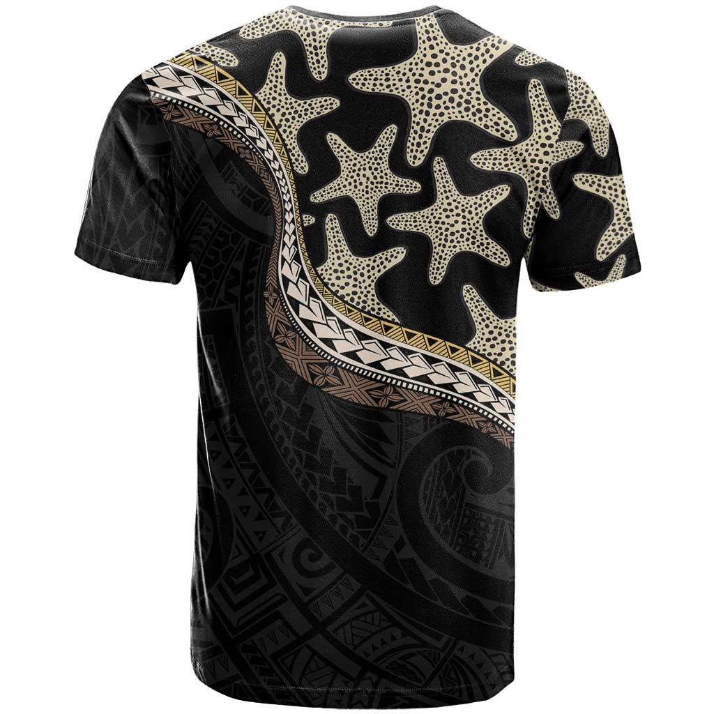 Beige Polynesian Starfish Unique Pattern T Shirt LT01 - Polynesian Pride