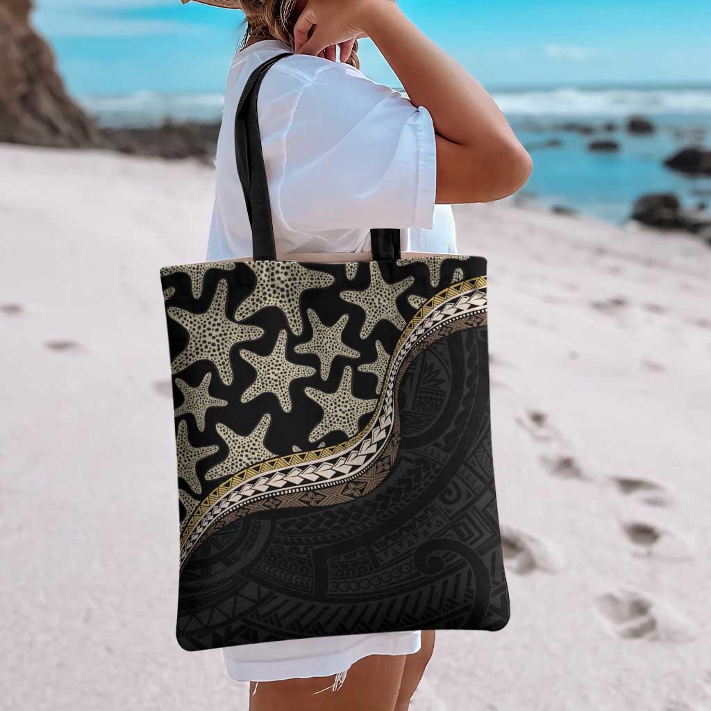 Beige Polynesian Starfish Unique Pattern Tote Bag LT01 - Polynesian Pride
