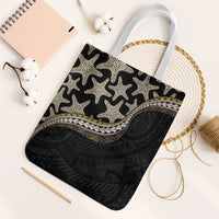 Beige Polynesian Starfish Unique Pattern Tote Bag LT01 White Strap One Size Beige - Polynesian Pride