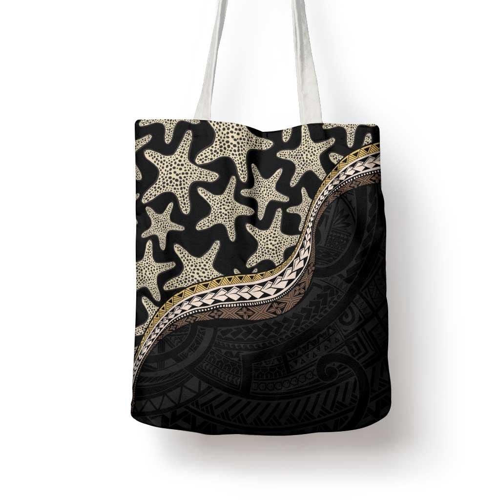 Beige Polynesian Starfish Unique Pattern Tote Bag LT01 - Polynesian Pride