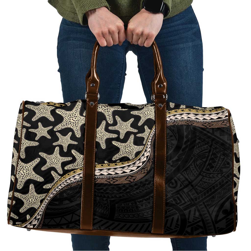 Beige Polynesian Starfish Unique Pattern Travel Bag LT01 Beige - Polynesian Pride