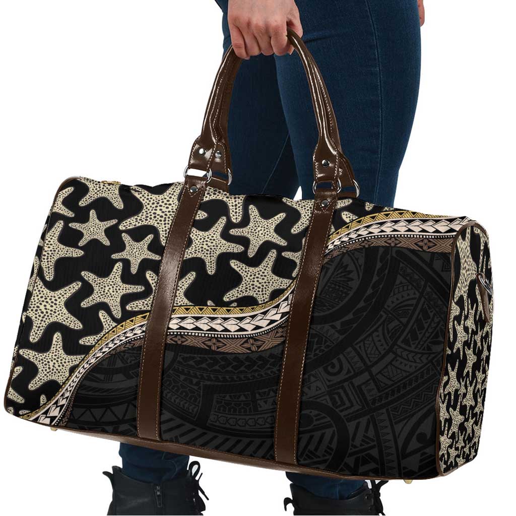 Beige Polynesian Starfish Unique Pattern Travel Bag LT01 - Polynesian Pride