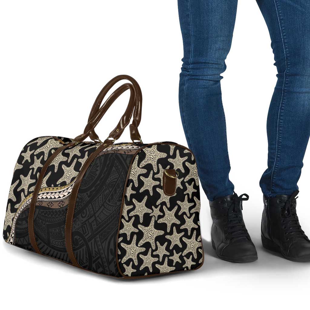 Beige Polynesian Starfish Unique Pattern Travel Bag LT01 - Polynesian Pride