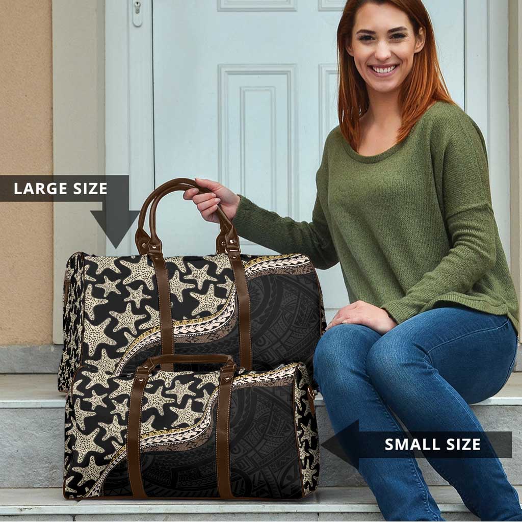 Beige Polynesian Starfish Unique Pattern Travel Bag LT01 - Polynesian Pride
